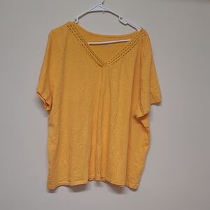 Talbots Gold Short Sleeve Boxy Blouse‎